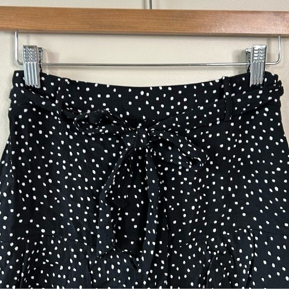 Zara Black Polka Dot Patterned Flowy Style Skort Size XS - Picture 2 of 5